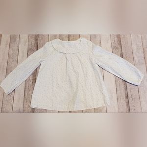 Janie and Jack Festive Fox Metallic Dot Top Girls Size 4